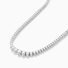 Silver Zircon Tennis Necklaces
