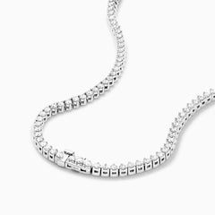 Silver Zircon Tennis Necklaces