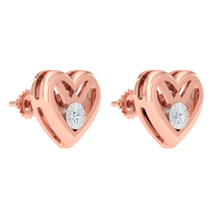 18KT ROSE GOLD LUCY REAL DIAMOND EARRINGS