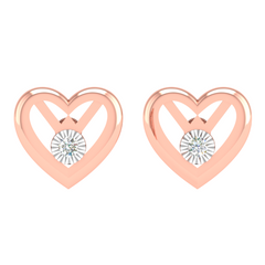 18KT ROSE GOLD LUCY REAL DIAMOND EARRINGS