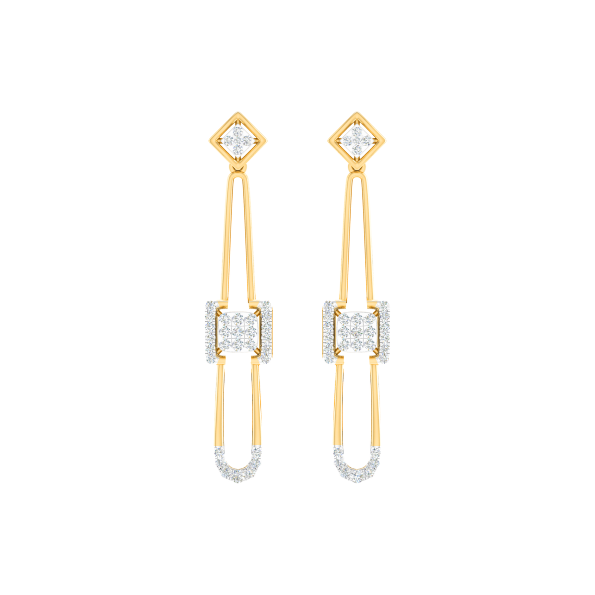 18KT ROSE GOLD VICTORIA REAL DIAMOND EARRINGS