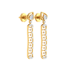 18KT Yellow Gold Diamond Dangler Earrings