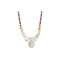 YELLOW GOLD 18KT ISABELLE REAL DIAMOND MANGALSUTRA