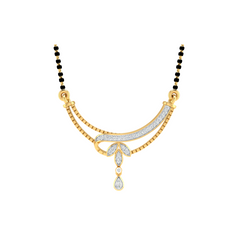 YELLOW GOLD 18KT MADELYN REAL DIAMOND MANGALSUTRA