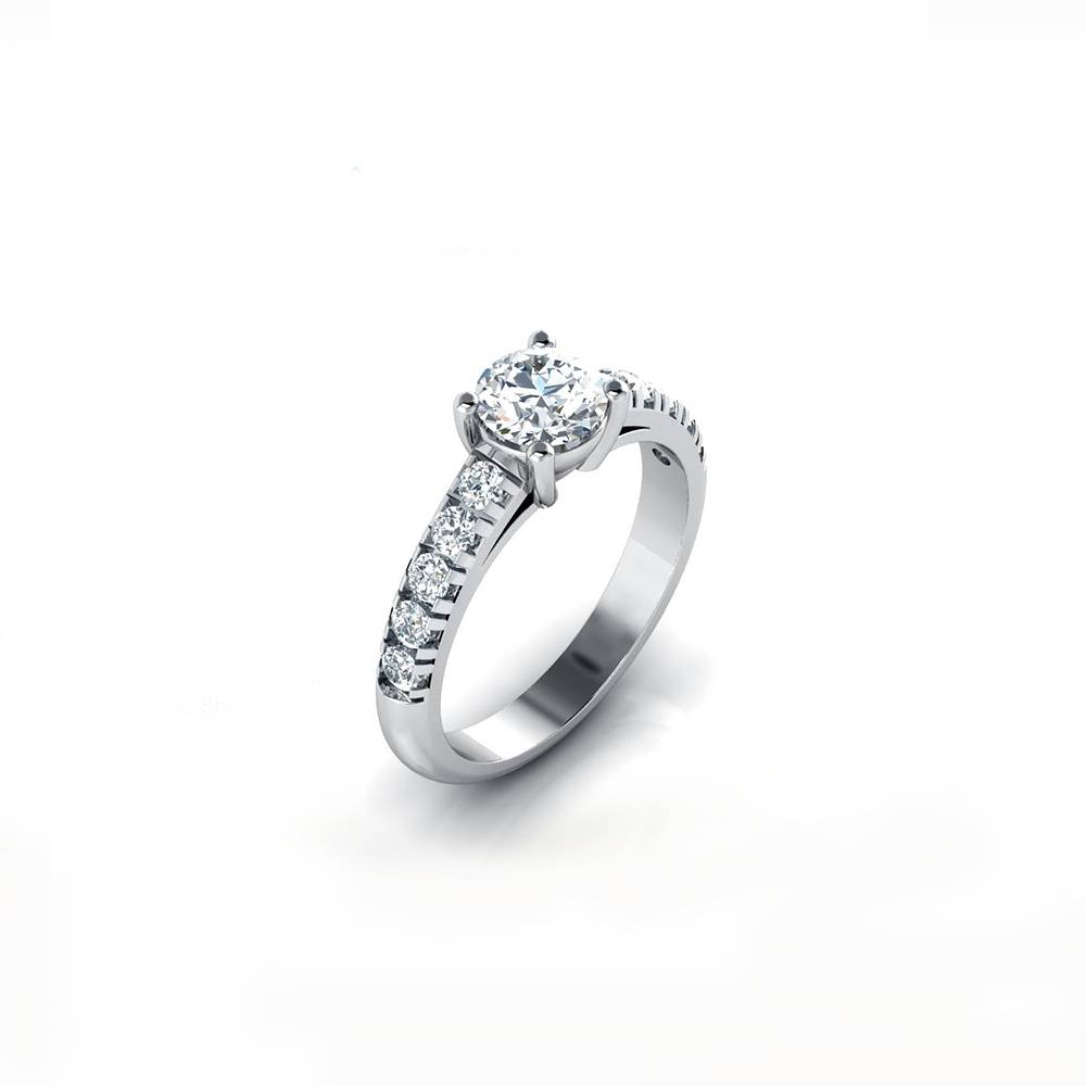 TRISHTY® Pure Platinum Studded Ring For Women & Girls