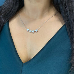 SILVER MAGNETIC HEART NECKLACE