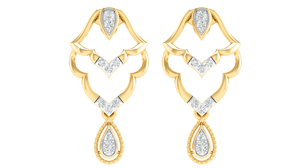 18kt Gold Stella Diamond Earrings