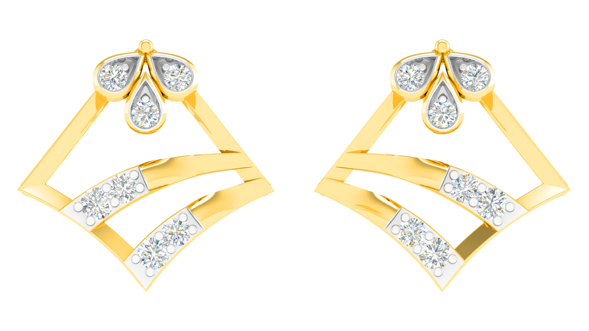 18kt Gold Neha Diamond Earrings