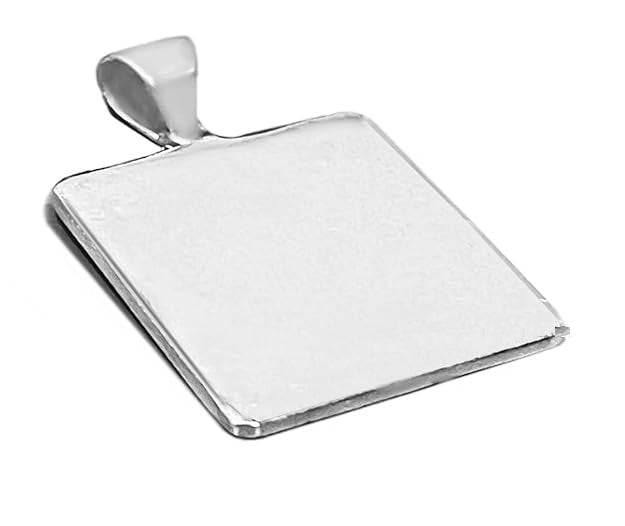 Unisex Square Piece of Silver Pendant in 100% Pure Sterling Silver For Men Women Girls Boys | Chandi ka Chokor Tukda | With Certificate of Authenticity | Pendant | Necklace | Dollar | Locket |