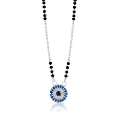 925 Sterling Silver Evil Eye Mangalsutra With Link Chain For Women