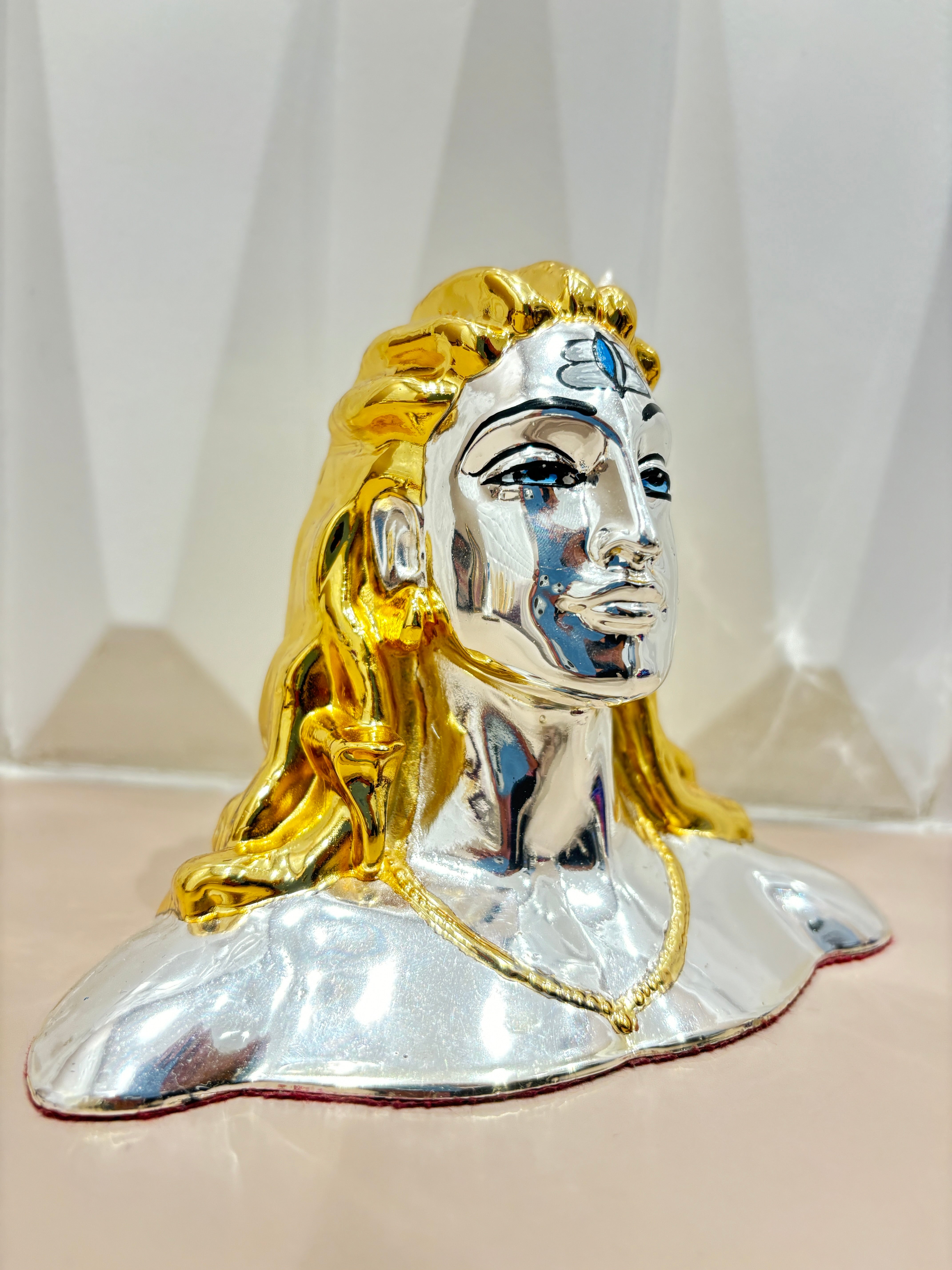999 Adiyogi Gold-Silver Plated  Shiva Statue