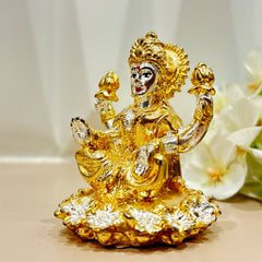 999 Silver Plated Goddess LAXMI Ma Statue Figurine