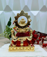 24K Gold and 999 Silver Plated Ganesha Idol for Pooja Room, Ganpati Murti for Gift