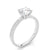 Silver Zircon Studded Solitaire Ring