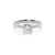 Silver Zircon Studded Solitaire Ring