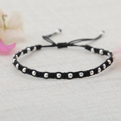 Silver Knitted Anklet