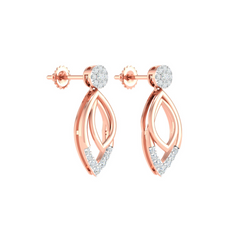 18KT ROSE GOLD JORGE REAL DIAMOND EARRINGS