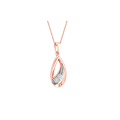 18KT ROSE GOLD BLONDIE REAL DIAMOND PENDANT