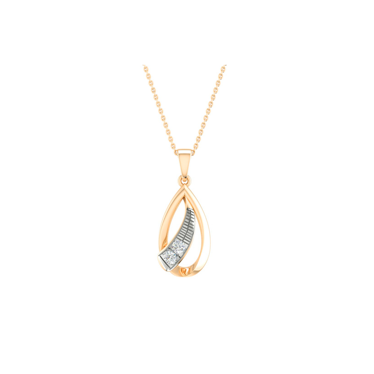 18KT ROSE GOLD BLONDIE REAL DIAMOND PENDANT