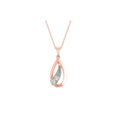 18KT ROSE GOLD BLONDIE REAL DIAMOND PENDANT