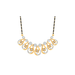 YELLOW GOLD 18KT CHARLOTTE REAL DIAMOND MANGALSUTRA