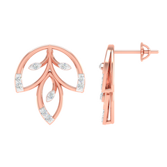 18KT ROSE GOLD FRANKIE REAL DIAMOND EARRINGS