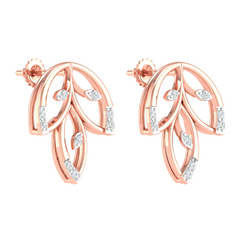 18KT ROSE GOLD FRANKIE REAL DIAMOND EARRINGS