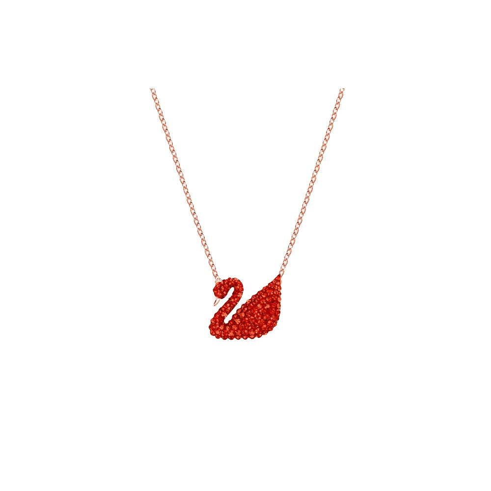 Rose Gold Iconic Red Swan Necklaces