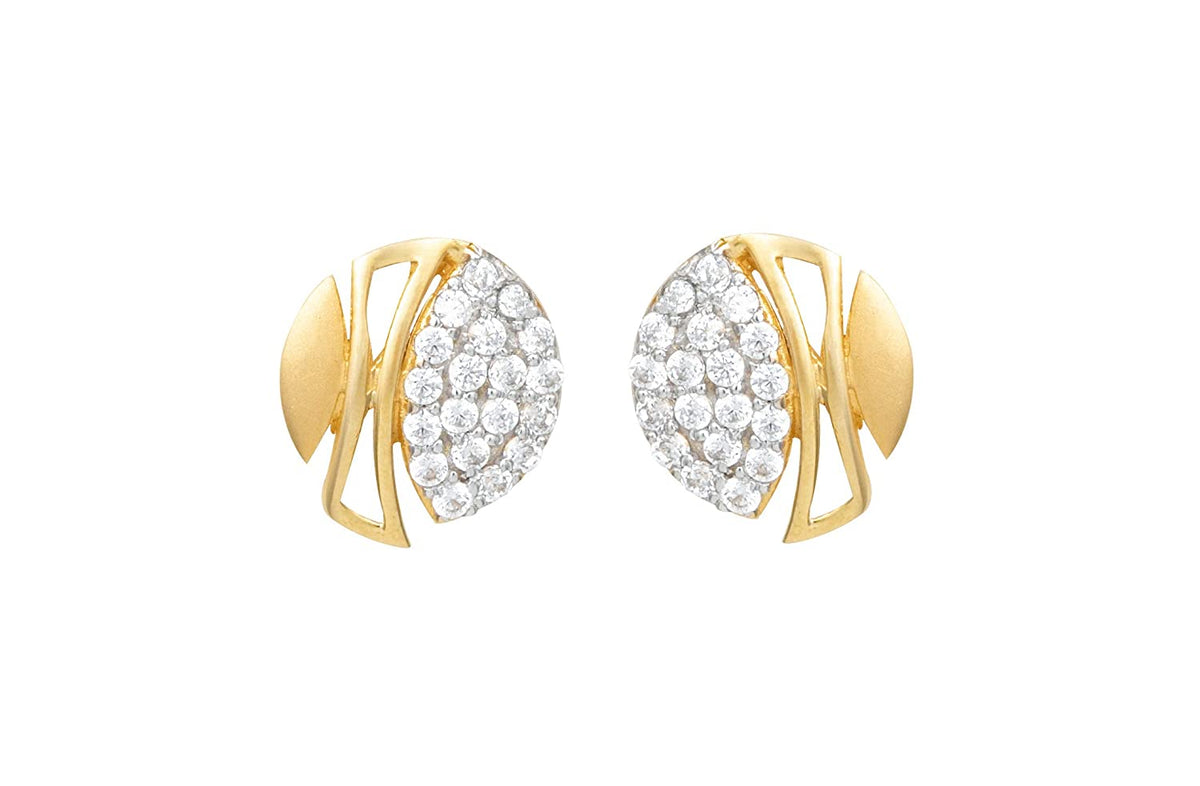 Yellow Gold Studded Earrings