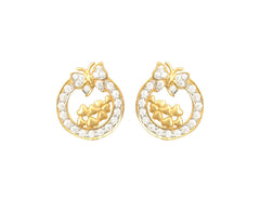 Butterfly Pattern's Tops & Earrings in Yellow Gold 18kt for Women,Girls.