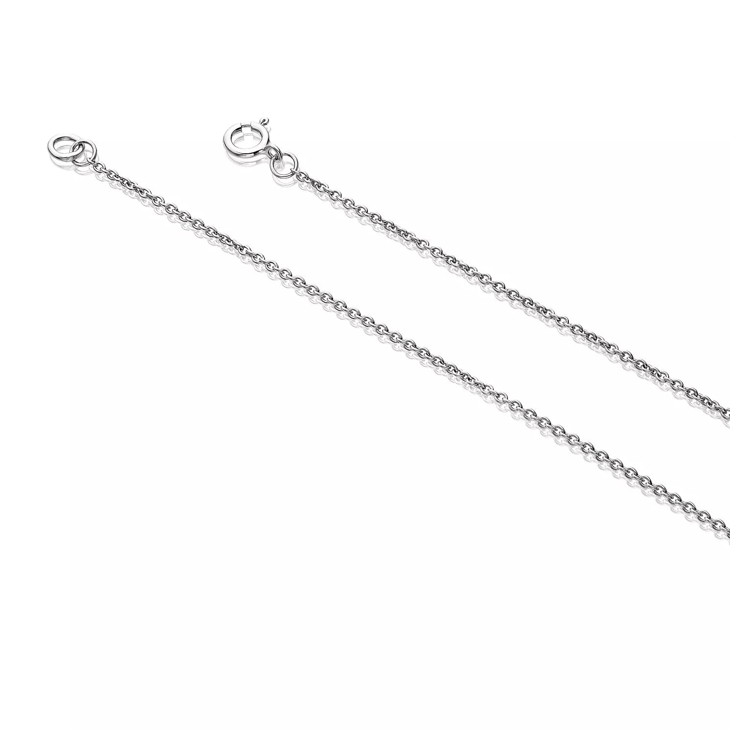 Sterling Silver Cubic Zirconia Disc Station Necklace
