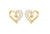 Heart shape pendant set with Earring in 18KT (750) Yellow Gold for Women,girls Daily Wear
