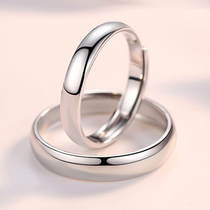 Silver Lover's Paradise Couple Rings