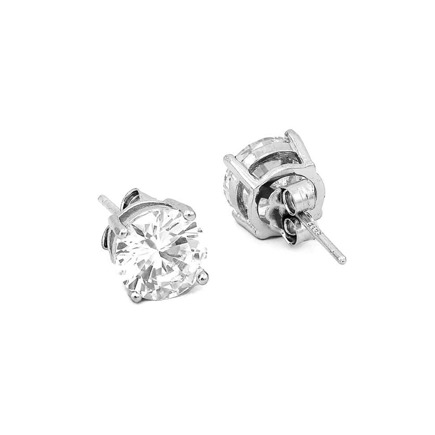 Solitaire 925 Silver Earrings