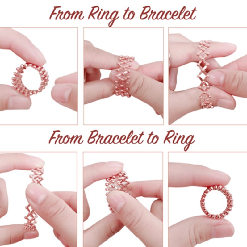 Exclusive Pure 92.5 Sterling Silver 2 in 1 Flexible Ring and Bracelet for Women