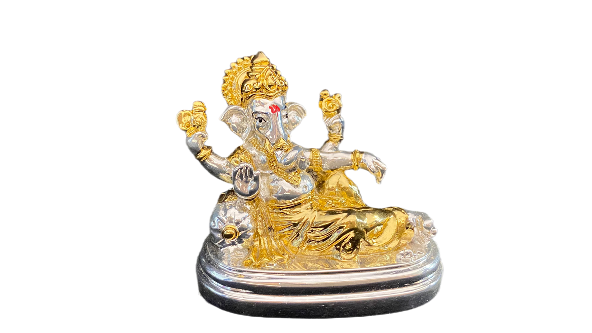 Gold & Silver Plated Lord Ganeshji Murti