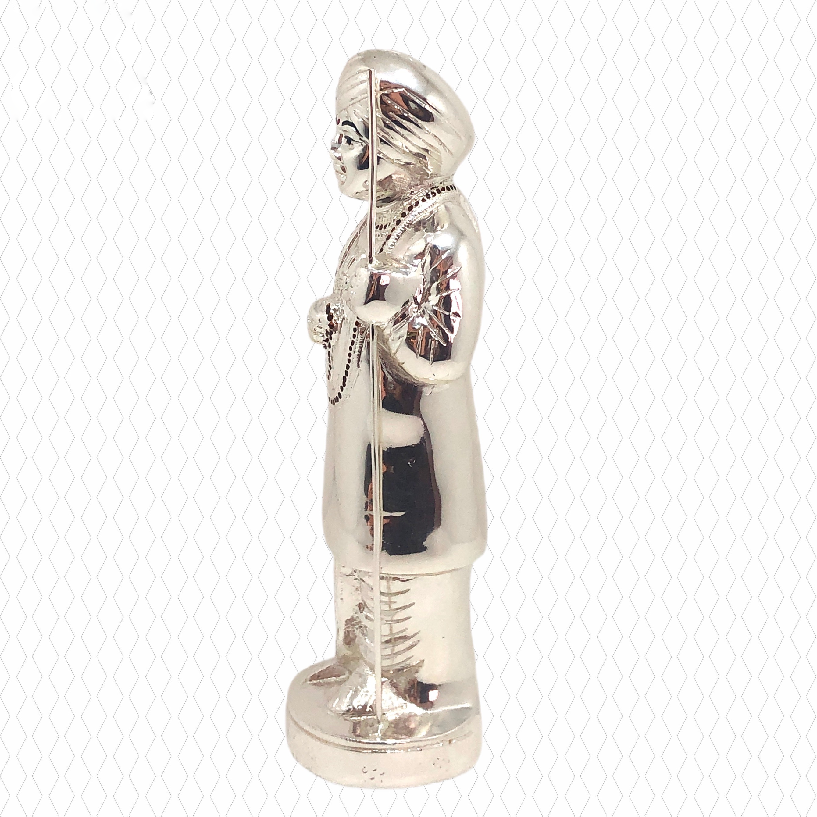 999 Fine Silver Plated Hindu Goddess Jalaram Bapa Idol / Murti for Puja Room, Temple, Meditation, Office, Business & Home Decoration Gift Collection any many more