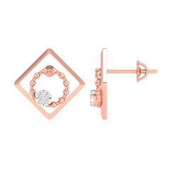 18KT ROSE GOLD FREYA REAL DIAMOND EARRINGS