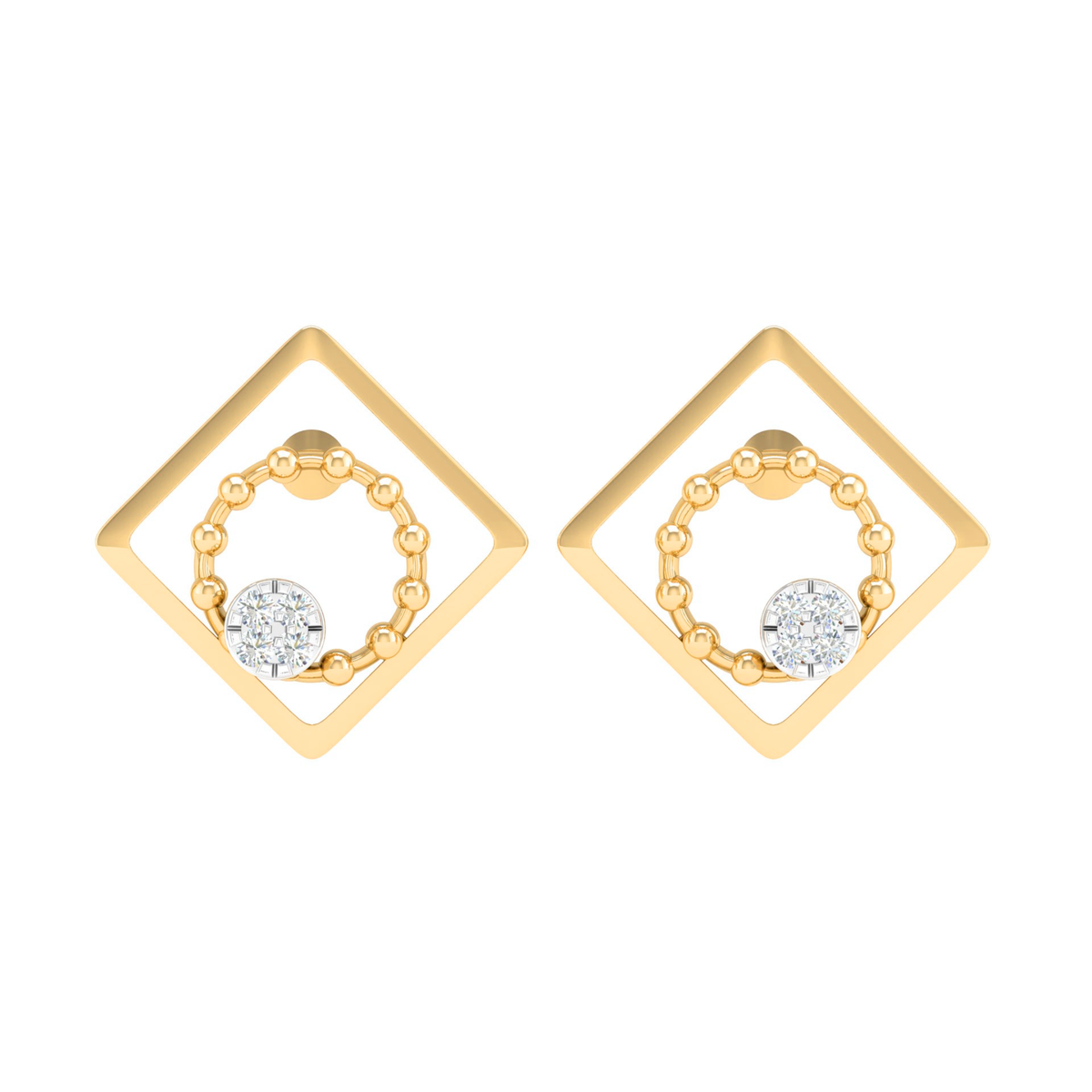 18KT ROSE GOLD FREYA REAL DIAMOND EARRINGS