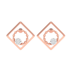 18KT ROSE GOLD FREYA REAL DIAMOND EARRINGS