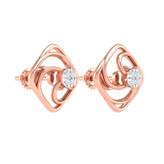 18KT ROSE GOLD MAYA REAL DIAMOND EARRINGS