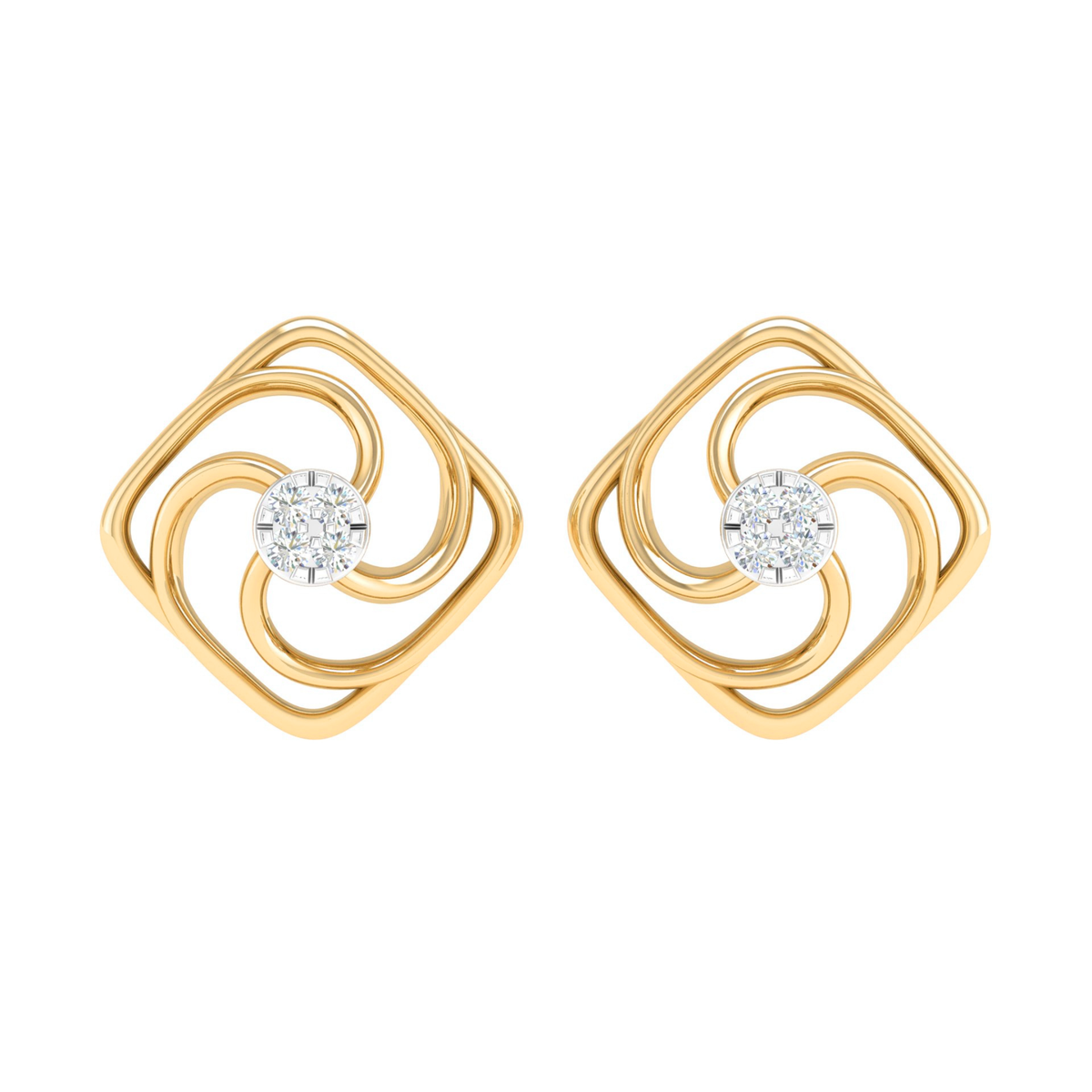 18KT ROSE GOLD MAYA REAL DIAMOND EARRINGS