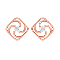 18KT ROSE GOLD MAYA REAL DIAMOND EARRINGS