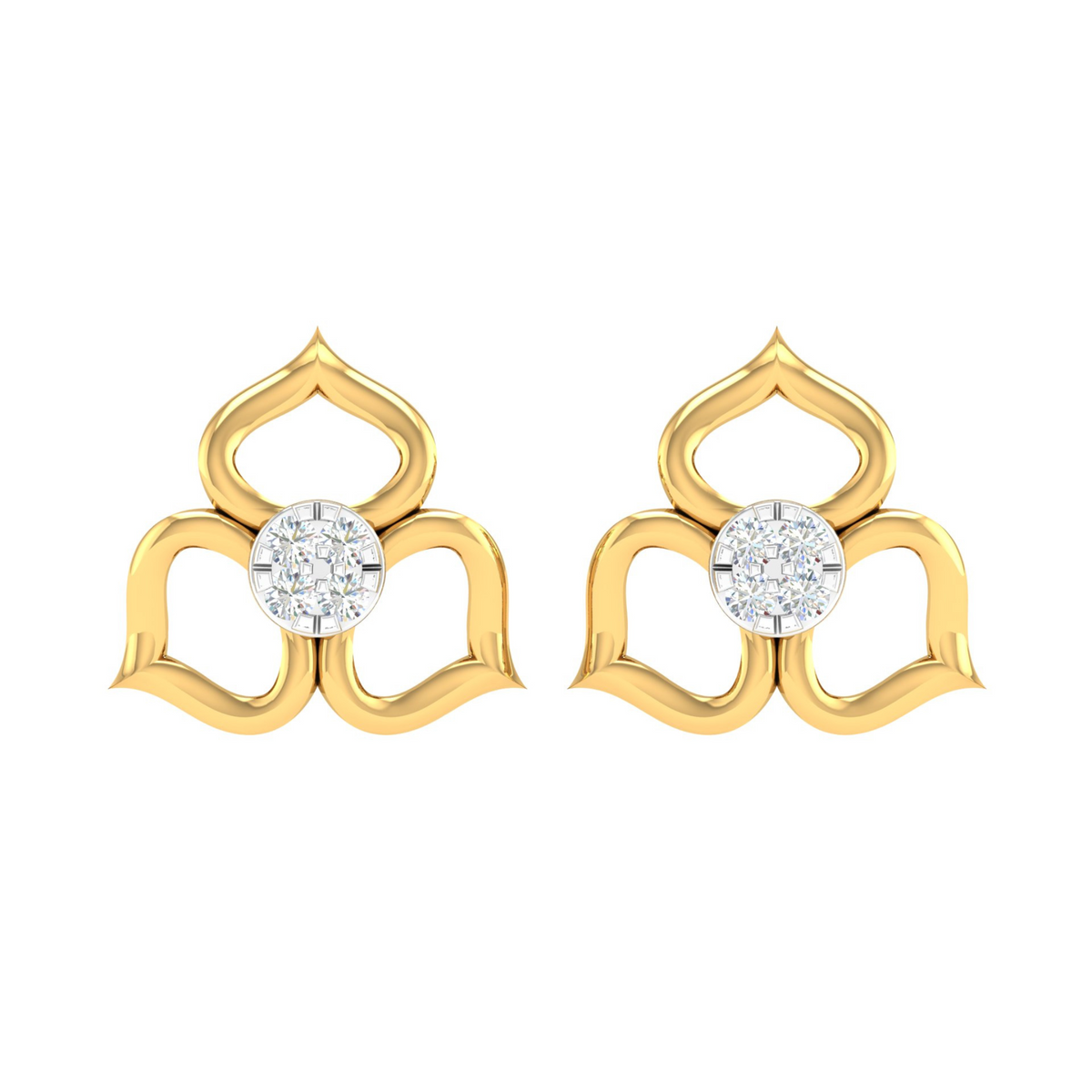 18KT YELLOW GOLD EIRWEN REAL DIAMOND EARRINGS