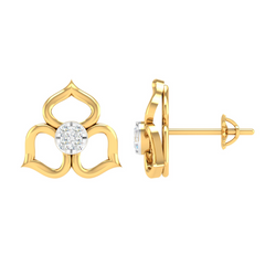 18KT YELLOW GOLD EIRWEN REAL DIAMOND EARRINGS