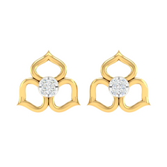 18KT YELLOW GOLD EIRWEN REAL DIAMOND EARRINGS