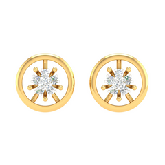 18KT YELLOW GOLD BLAIR REAL DIAMOND EARRINGS