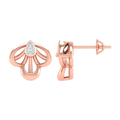 18KT ROSE GOLD ARYA REAL DIAMOND EARRINGS