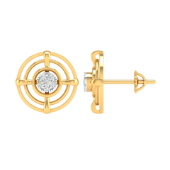 18KT YELLOW GOLD EMMA REAL DIAMOND EARRINGS