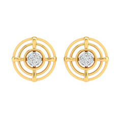 18KT YELLOW GOLD EMMA REAL DIAMOND EARRINGS